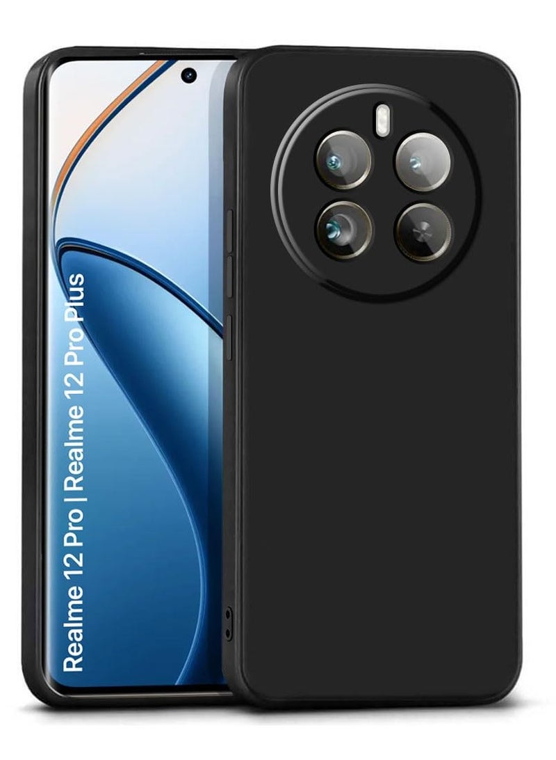 حافظة لهاتف Realme 12 Pro Plus / Realme 12 pro غطاء نحيف مناسب بلمسة نهائية غير لامعة حافظة واقية من السيليكون المرن الناعم مع حماية الكاميرا - Image 1