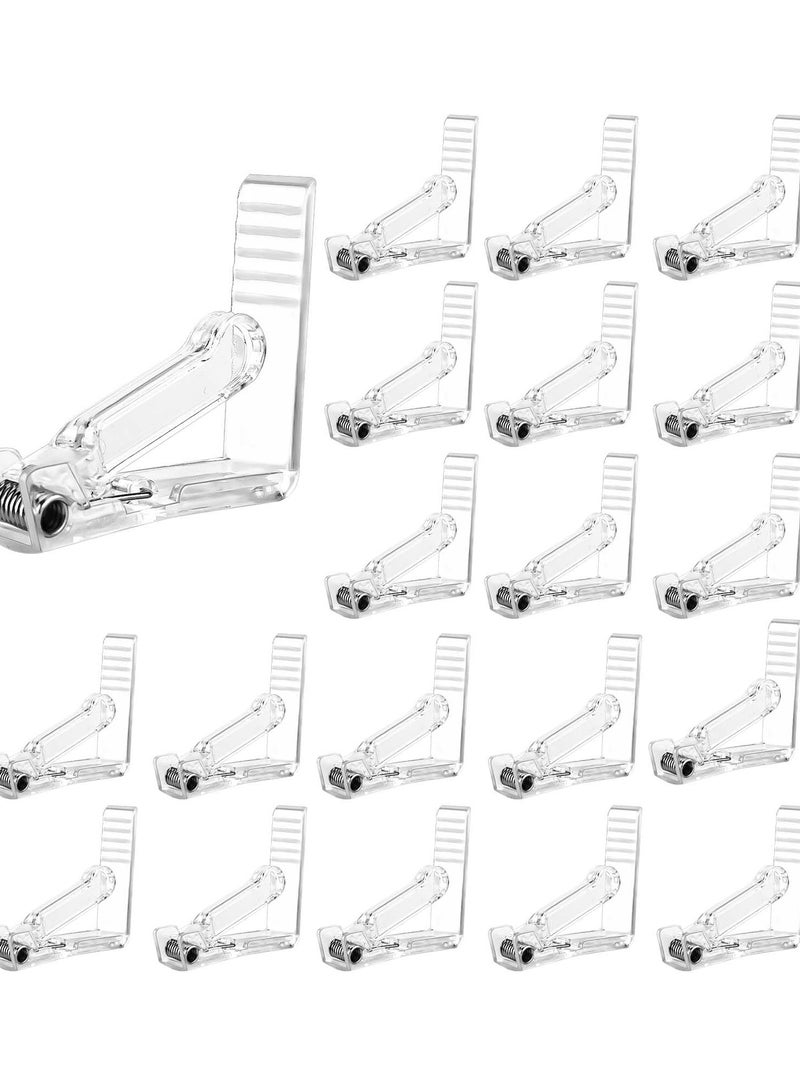 SOLARAE 20pcs Plastic Tablecloth Clips, Adjustable Tablecloth Clips Table Cloth Fixing Table Cloth Holder Clips Transparent Picnic Tablecloth Clamps for Indoor Outdoor - Image 1