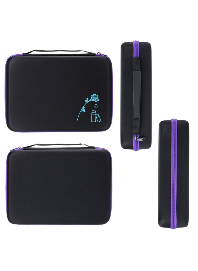 Hipiwe 70 Essential Oils Carrying Case Holds 5Ml 10Ml 15Ml Bottles Hard Shell Exterior Eva Essential Oils Storage Organzier Bag With Foam Insert And Carrying Handle Black Purple New  - Image 5