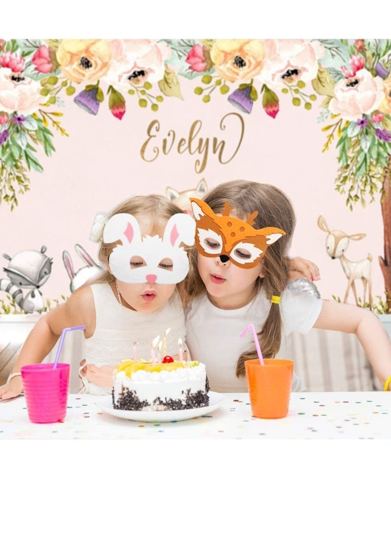 SYOSI Woodland Party Supplies Forest-Friends Animals Felt Masks 10 pcs Woodland Creatures Animal Cosplay Zoo Camping Themed Party Favors Supplies for Kids Boys or Girls - Image 5