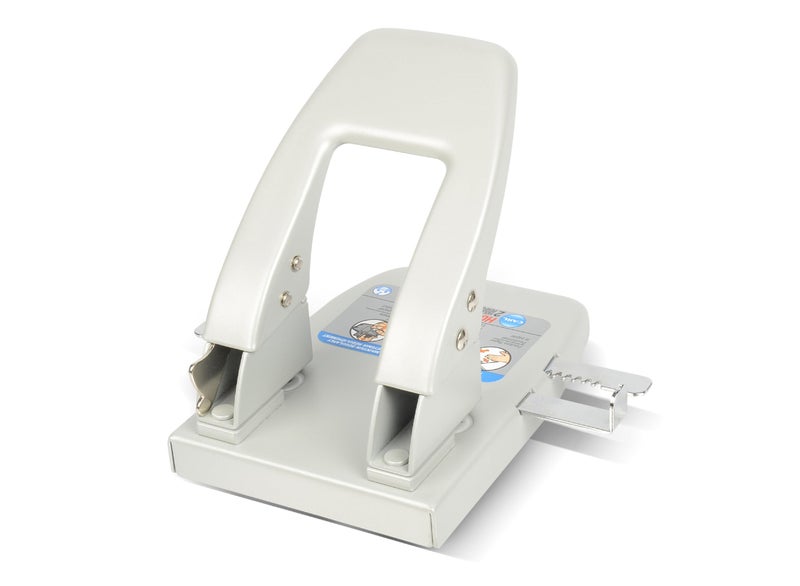 Carl CARL 62040 40-Sheet Capacity hc-240 Two-Hole Punch, 9/32 Dia. Holes, Silver, Metallic - Image 1