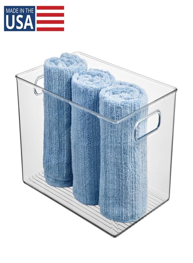 iDesign Large Clear Plastic Storage Bin for Bathroom or Vanity, Organizer for Hair Tools & Shampoo Bottles - Image 2