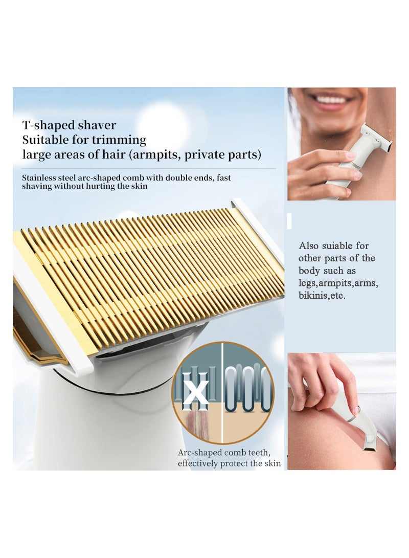 KASTWAVE SYOSI 5 in 1 Electric Womens Electric Razor, Rechargeable Hair Removal Wet and Dry Painless Shaver, for Legs, Underarms, Eyebrow, Lip, Face, Nose and Bikini - Image 3