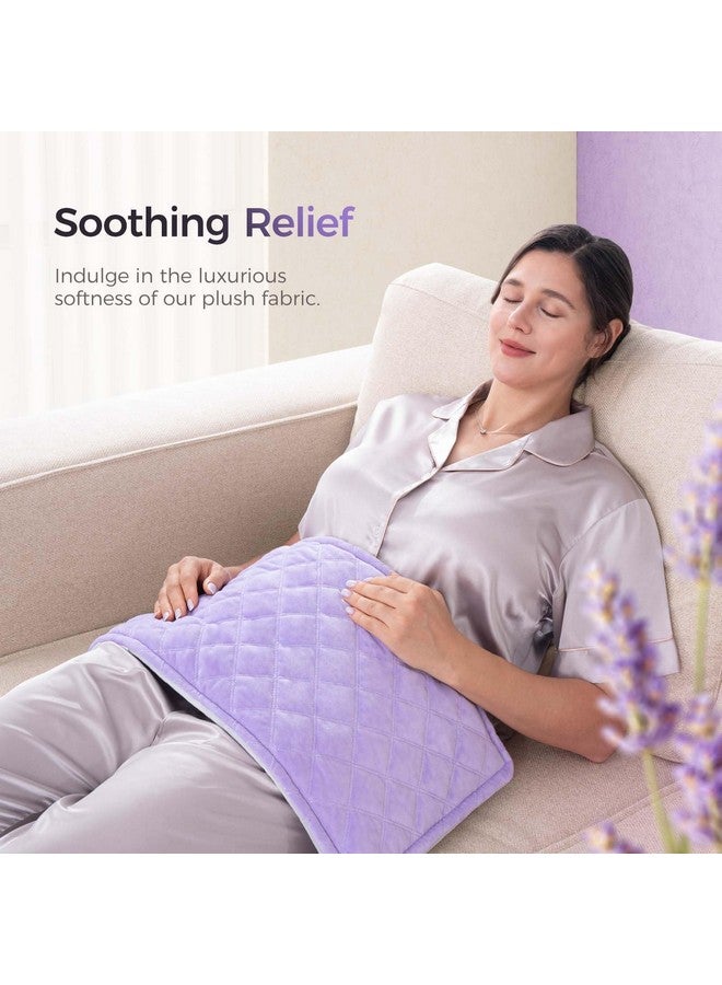 OCOOPA Cozy Heating Pad, Comfortable & Soft Plush 8-Layer HeatLock, for Period Cramps & Back Pain Relief, Cute Heated Pad Large 12"x24", 6-Hour Auto-Timer, Warm Christmas Gifts for Women Mom, Purple - Image 1