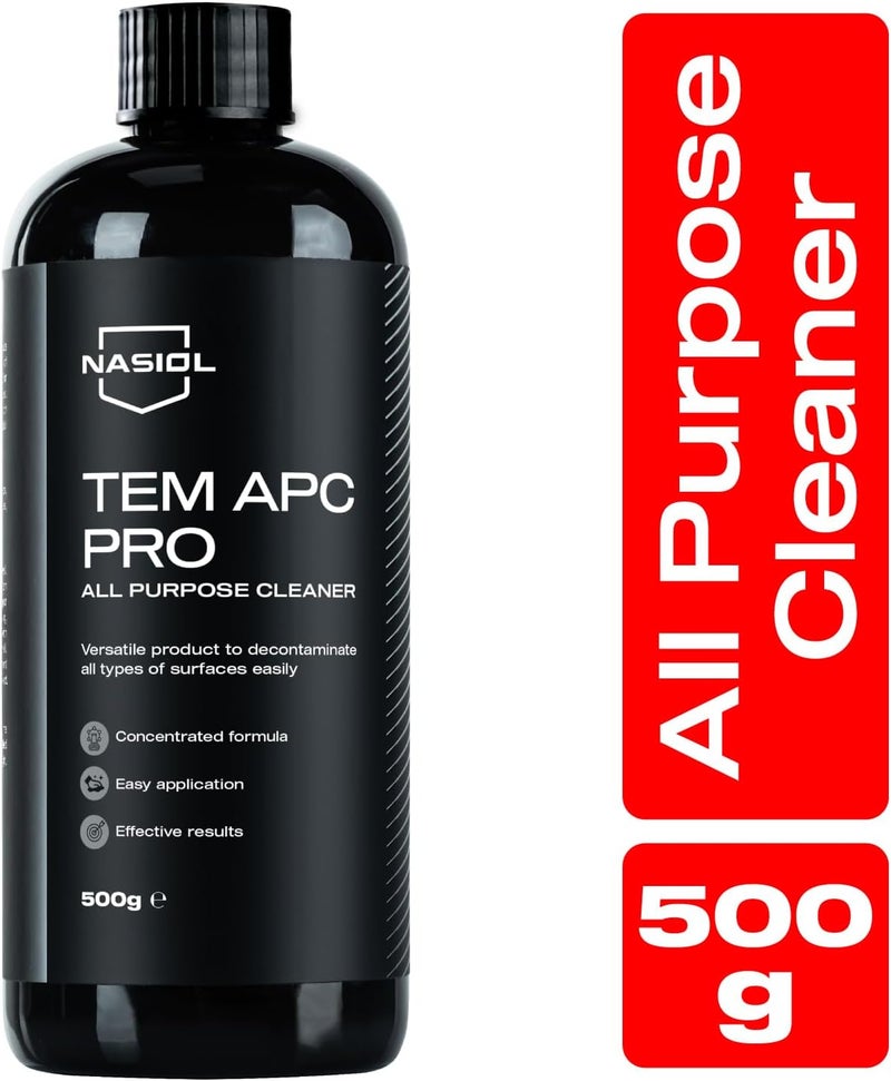 Nasiol Tem Apc Pro Car Interior All Purpose Cleaner-500 Gr-Seat, Roof, Plastic, Upholstery, Tire Cleaning, Detailing, Super Strong Stain Remover, Cleaning Spray - Image 1
