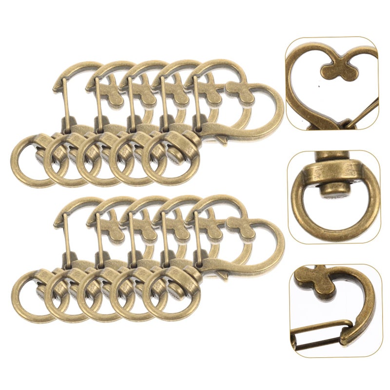 10 Pcs Silver Lobster Clasp Keychain Swivel Hooks For Lanyards Crafts Accessories - Image 5