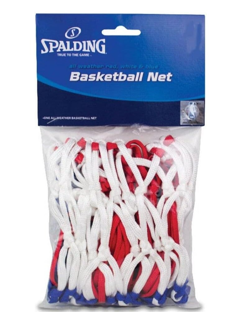 SPALDING Red/White/Blue Heavy Duty Net – Durable, Multi-Color, Basketball Net - Image 1