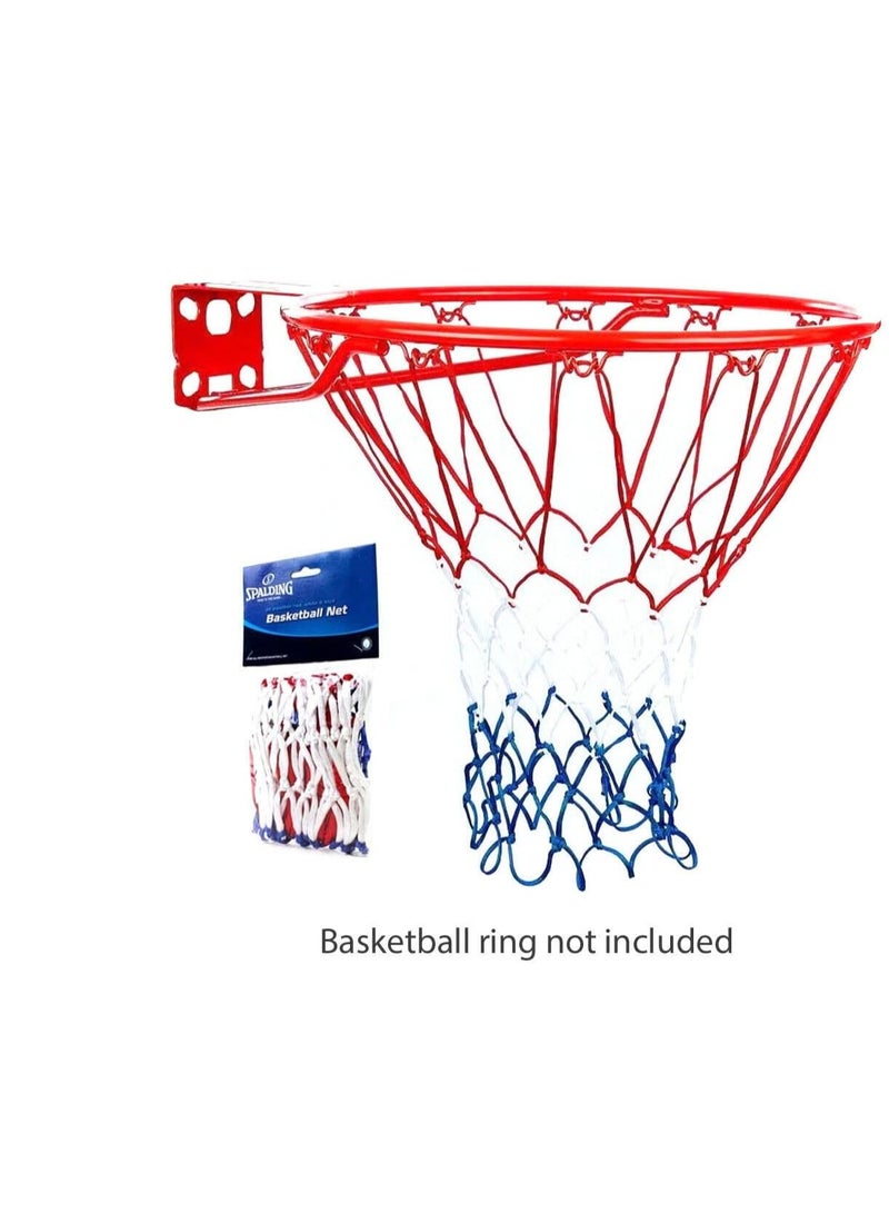SPALDING Red/White/Blue Heavy Duty Net – Durable, Multi-Color, Basketball Net - Image 2