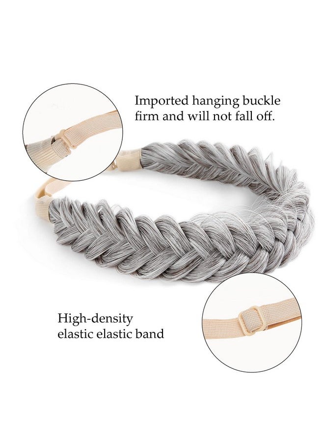 TOECWEGR - Oecwegr Synthetic Hair Braided Headband Classic Wide Strands Wedding Disorderly Fluffy Braids Wig Band Women Beauty Accessory - Image 1