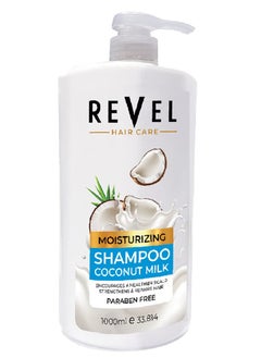 Revel Revel Hair Care Moisturizing Coconut Milk Shampoo 1000ml For Men & Women, Paraben Free  - Image 1