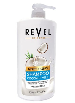 Revel Hair Care Moisturizing Coconut Milk Shampoo 1000ml For Men & Women, Paraben Free - pzsku/Z78865B03F1546357FAEDZ/45/_/1703157690/a32351ae-508d-47c0-a2db-2068da0944ad