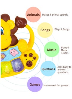 Generic Educational Lion Toy - Baby Musical Toy - Light Up Toy Piano - Crib Music Toy for Babies and Toddlers - Toy Keyboard has 5 Numbered Keys - Perfect Toys for 1 Year Old Boys and Girls  - Image 3