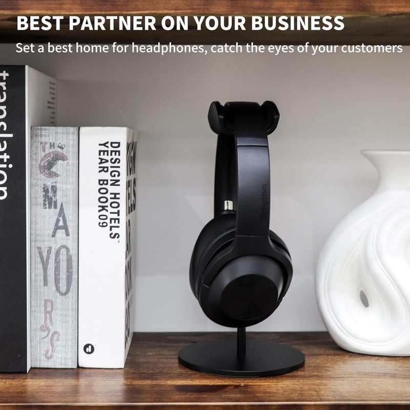 Srhythm Headphone Stand,Metal Headset Holder for Space-saving and Display - Image 1