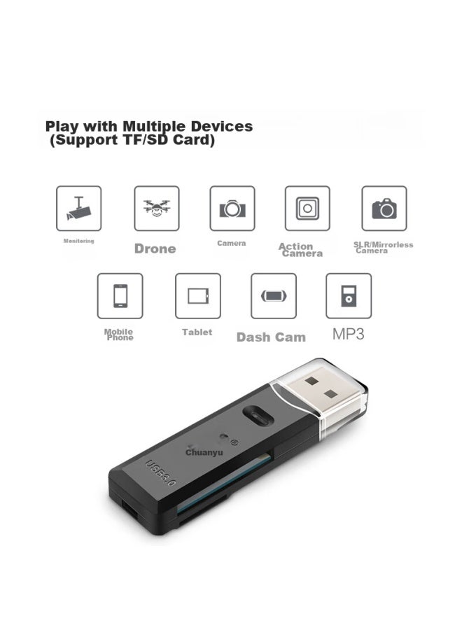 Chuanyu Usb 3.0 High-speed Sd/tf Card Reader Multi-in Compatible With Dslr Camera Storage Cards, Dash Cam, Surveillance, Drone, Computer, And Smartphone Memory Card Reader - Image 3