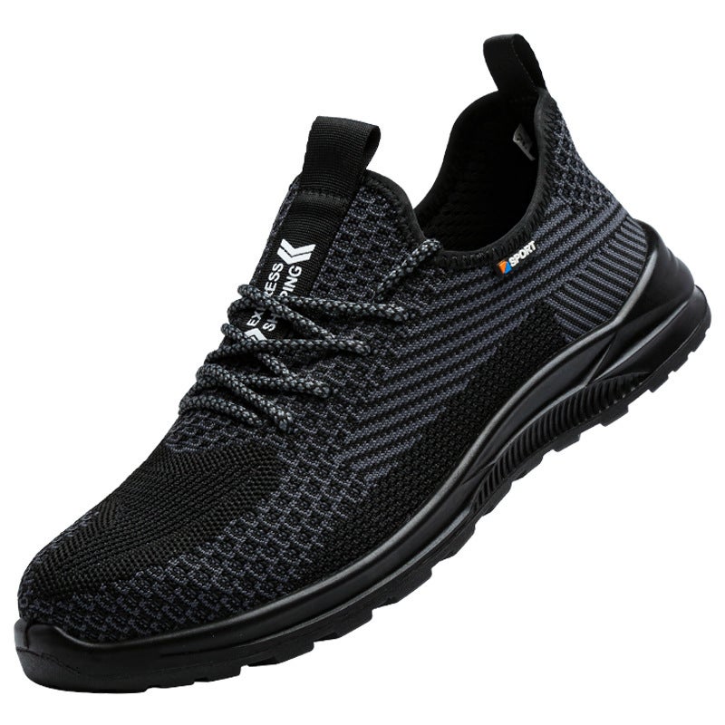 Summer Breathable Knit Safety Shoes Anti-Smash Puncture Resistant Lightweight - Image 1