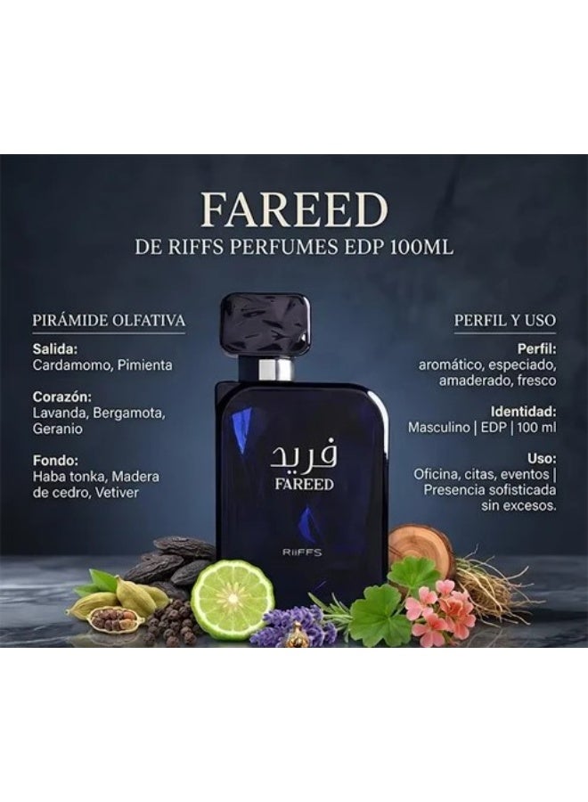 ريفس ريفز فريد (RiiFFS Fareed) - عطر بنفحات توابلية وعطرية وخشبية - ماء عطر (Eau de Parfum) يدوم طويلاً للرجال والنساء، 100 مل (3.4 أونصة). - Image 4