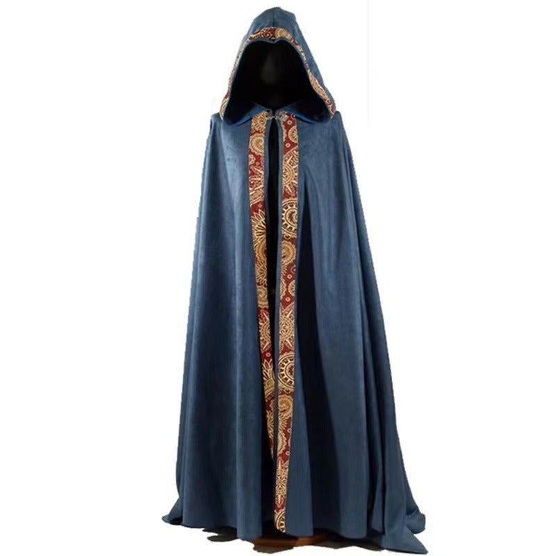 Men's 5-Color Long Cloak Medieval Church Clergy Loose Fitting Cape Costume