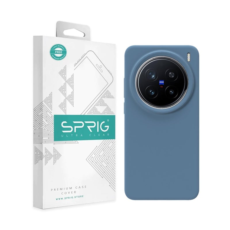SPRIG Compatible with vivo x200 Pro Premium SilkTone Back Cover Drop Tested Shock Proof Mobile Case for Men, Women, Boys and Girls with Camera Protection (Denim Blue) - Image 5