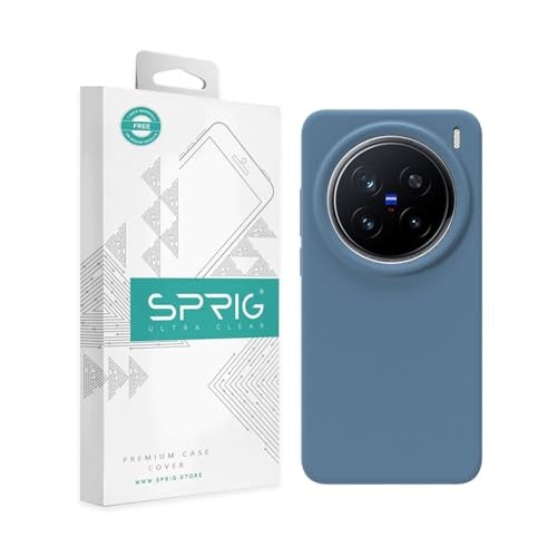 SPRIG Compatible with vivo x200 Pro Premium SilkTone Back Cover Drop Tested Shock Proof Mobile Case for Men, Women, Boys and Girls with Camera Protection (Denim Blue) - Image 1