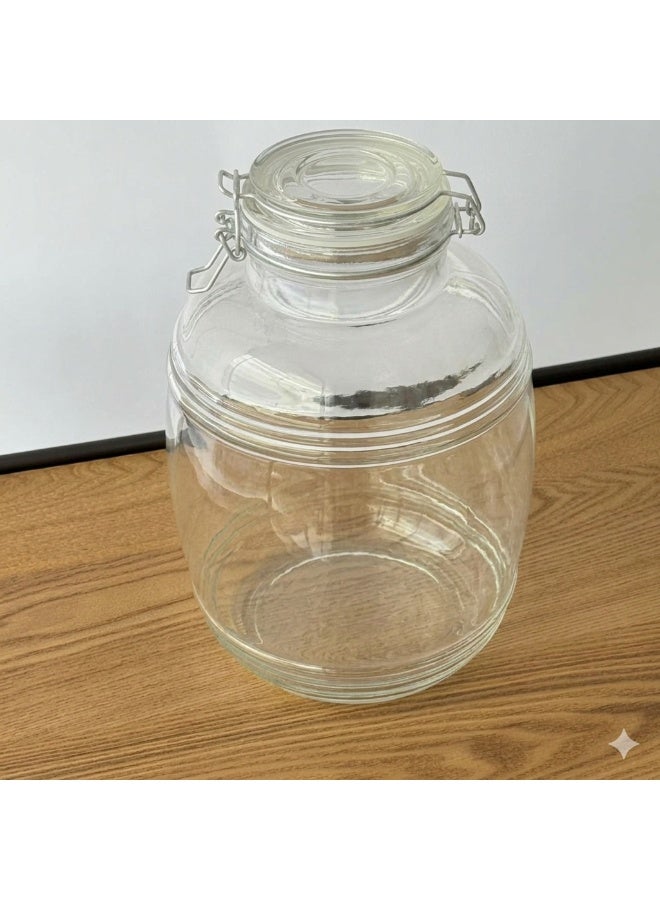 Living Airtight Glass Jar with Silicone Gasket and Metal Lock,4.2 L - Image 4