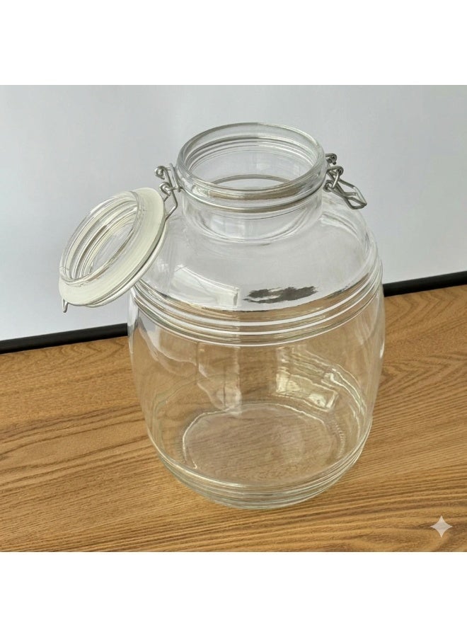 Living Airtight Glass Jar with Silicone Gasket and Metal Lock,4.2 L - Image 5