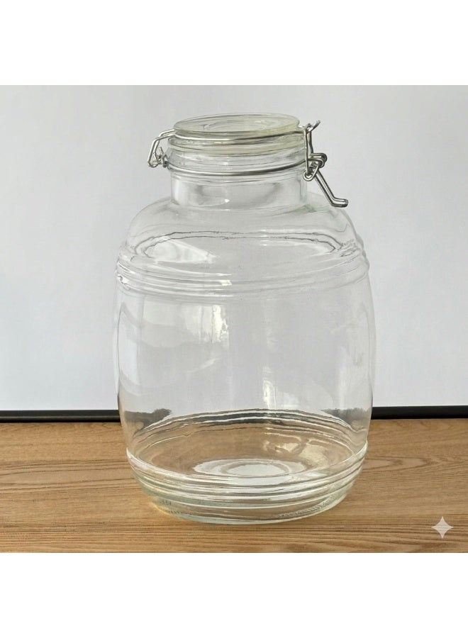 Living Airtight Glass Jar with Silicone Gasket and Metal Lock,4.2 L - Image 3
