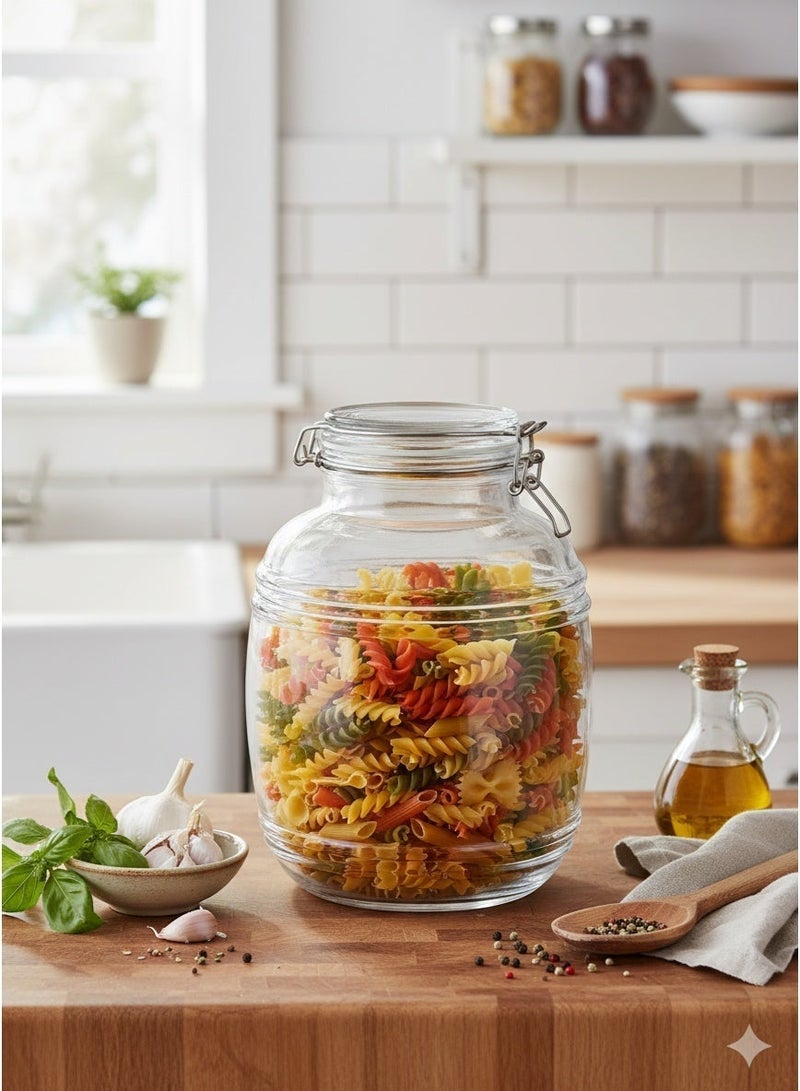 Living Airtight Glass Jar with Silicone Gasket and Metal Lock,4.2 L - Image 2