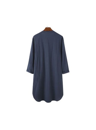1-Piece Fashion Comfortable And Soft Cotton Men's Md-long Loose Bath Sleep Pajamas Home Wear Night Robe Shirts Color Blue Size XXL - pzsku/Z78869D5C01C77B7DD8FAZ/45/_/1651047326/24148a2d-5d07-41f1-91eb-260f4076ab60