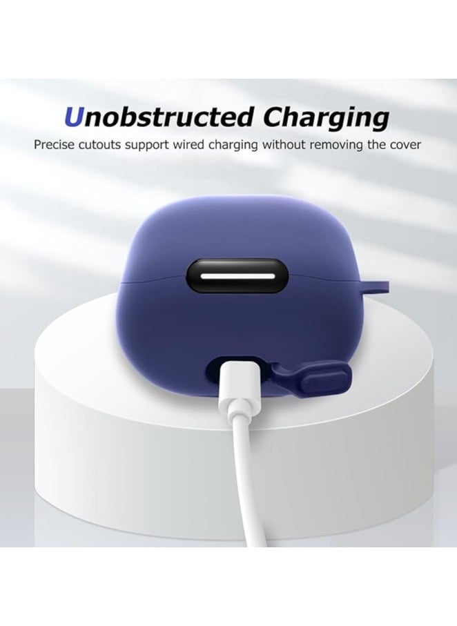 Generic جراب متوافق مع Anker Soundcore Liberty 4 NC، جراب واقٍ ناعم من السيليكون المقاوم للصدمات لسماعات الأذن اللاسلكية Soundcore Liberty 4 NC (أزرق)  - Image 4