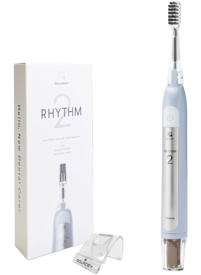 SOLADEY Rhythm 2, Ionic Power Electric Toothbrush, Solar Panels and TiO2 Semiconductor