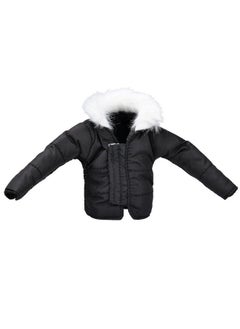 E-TING Santa Clothing Black Down Coat Christmas Accessories For Elf Doll  - Image 1