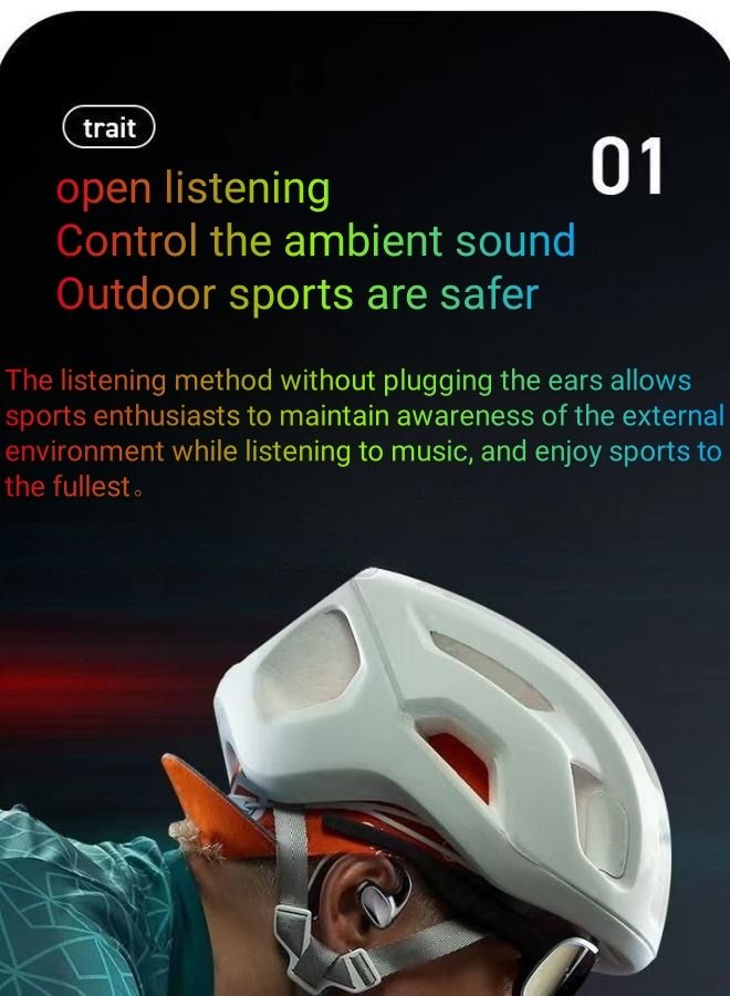 NIBEMINENT Ear Clip Bone Conduction Earbuds Open Ears Headphones Elegant Black - Image 2