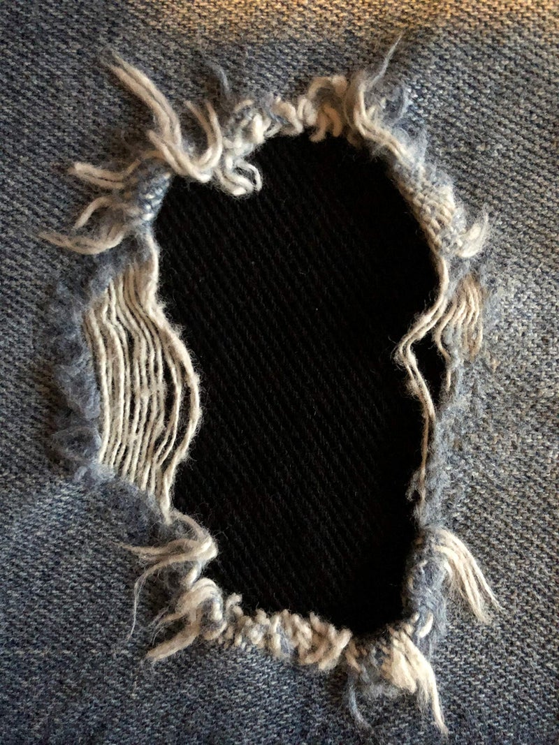 HoleyPatches Black Denim Stretch Jean Patches Super Strong Iron On by Holey Patches Assorted Sizes 25 x 5