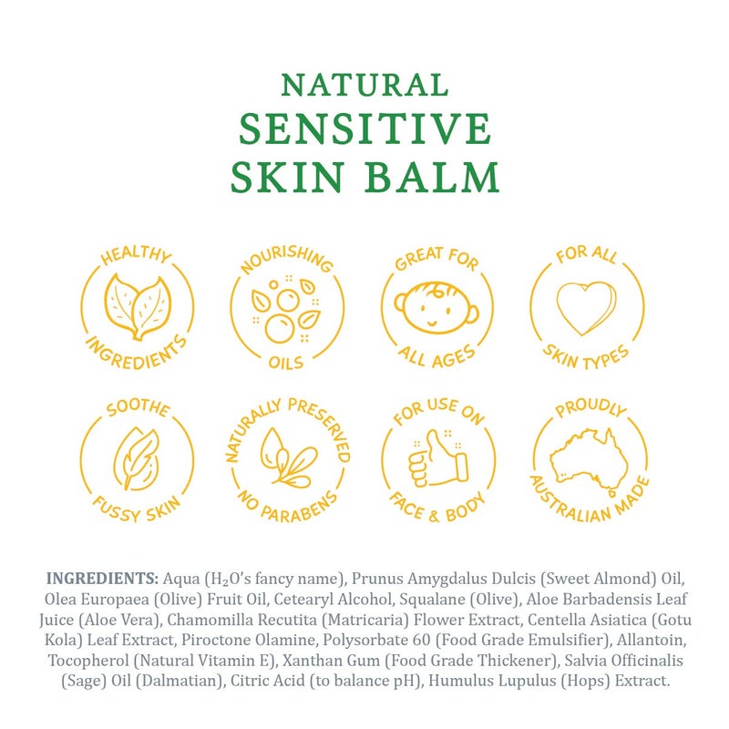 MooGoo Natural Sensitive Skin Balm - Relief for Dry, Itchy Skin with Soothing Ingredients. Also Suitable for Babies  Adults prone to Eczema, Dermatitis  Psoriasis, 120g / 4.2oz. - Image 3