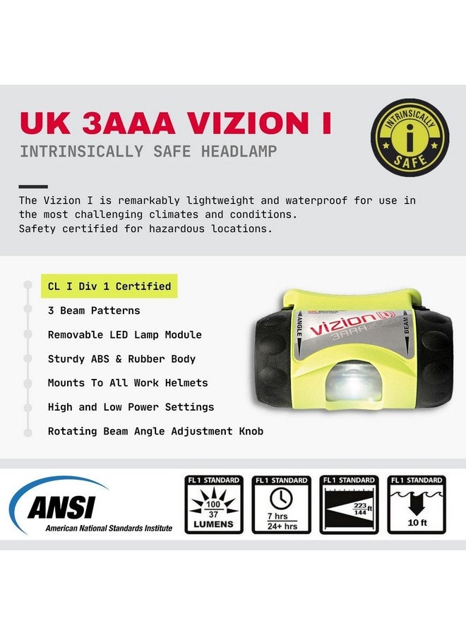 أندر ووتر كينيتكس Underwater Kinetics - 17007 UK3AAA Vizion eLED مصباح أمامي مقاوم للماء، حزام مطاطي/أصفر - Image 2