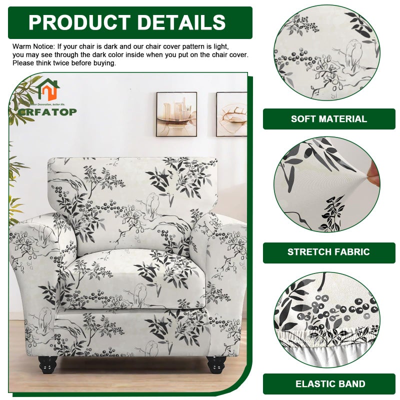 crfatop 2 قطعة غطاء أريكة ناعمة أريكة تمتد t cushion cushair slipcovers 1 مقعد كرسي غطاء قسيمة مع واقي أثاث الأسلحة لغرفة المعيشة كلب الحيوانات الأليفة مع أغطية مقعد فردية (صغيرة A28) - Image 2
