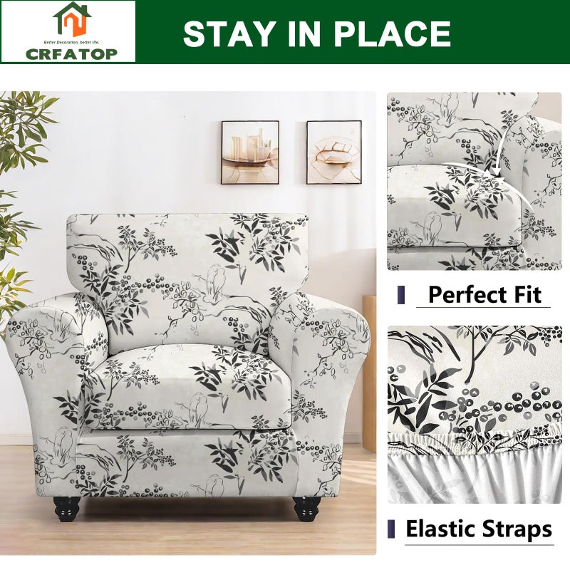 crfatop 2 قطعة غطاء أريكة ناعمة أريكة تمتد t cushion cushair slipcovers 1 مقعد كرسي غطاء قسيمة مع واقي أثاث الأسلحة لغرفة المعيشة كلب الحيوانات الأليفة مع أغطية مقعد فردية (صغيرة A28) - Image 3