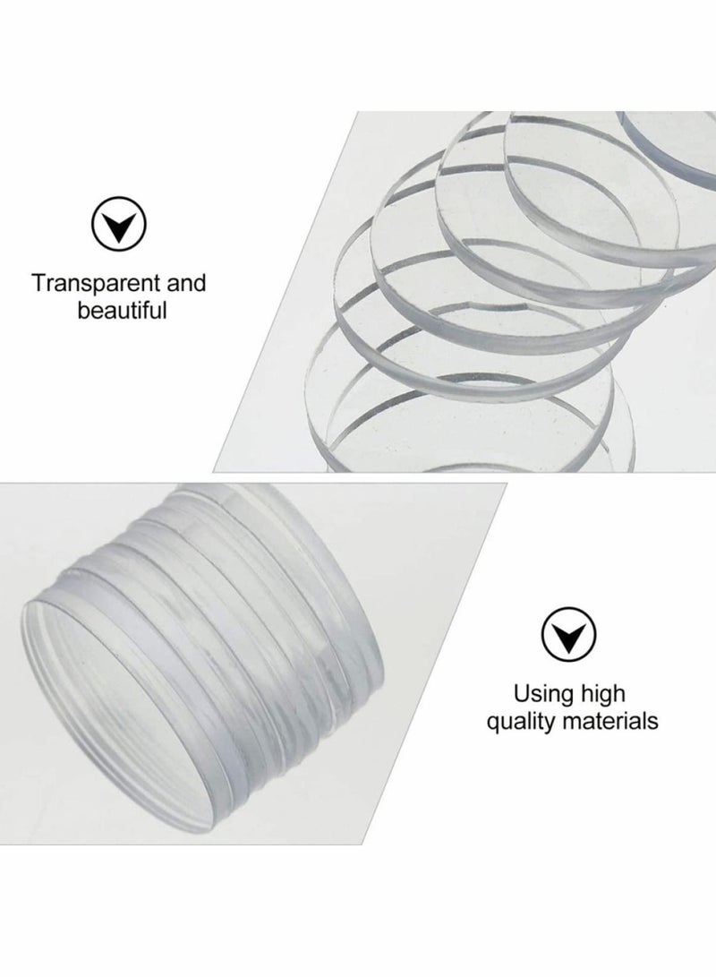 Clear Glass Table Top Bumper Non-Adhesive Pads, Glass Table Top Spacer Transparent Round Silicone Door Handle Bumper for Doorknobs/Desk/Cabinets/Drawers/Furniture(20 Pcs, 25 x 3 mm) - Image 5