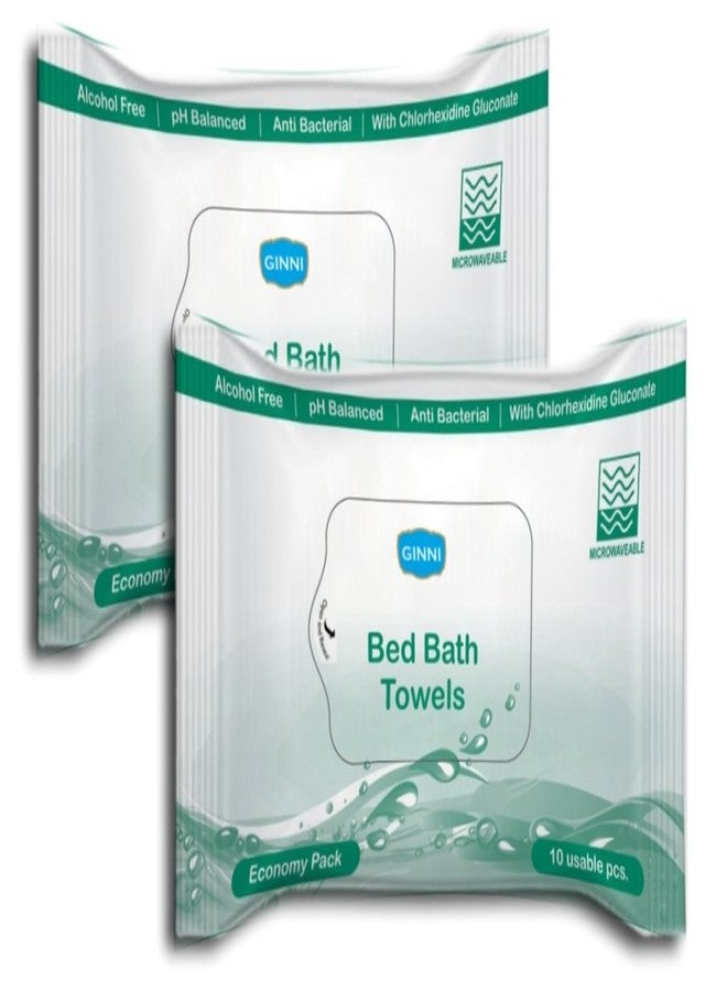 GINNI Hygiene Bed Bath Towel Big Wet Wipes For Adults, Patients & Baby Wet Wipes & Refreshing Sponge Bath (10 Pulls/Pack) - Image 1