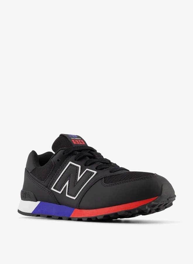New Balance Boys' Logo Detail Sports Shoes with Lace-Up Closure