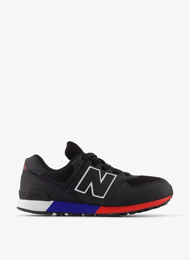 New Balance Boys' Logo Detail Sports Shoes with Lace-Up Closure