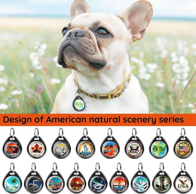 ILFINDYOU Dog Tags Personalized for Pets, Maple Leaf Pattern QR Code Dog Name Tags for Pet Collar, Online Profile, Scan Location Alerts, (Black Maple) - Image 4