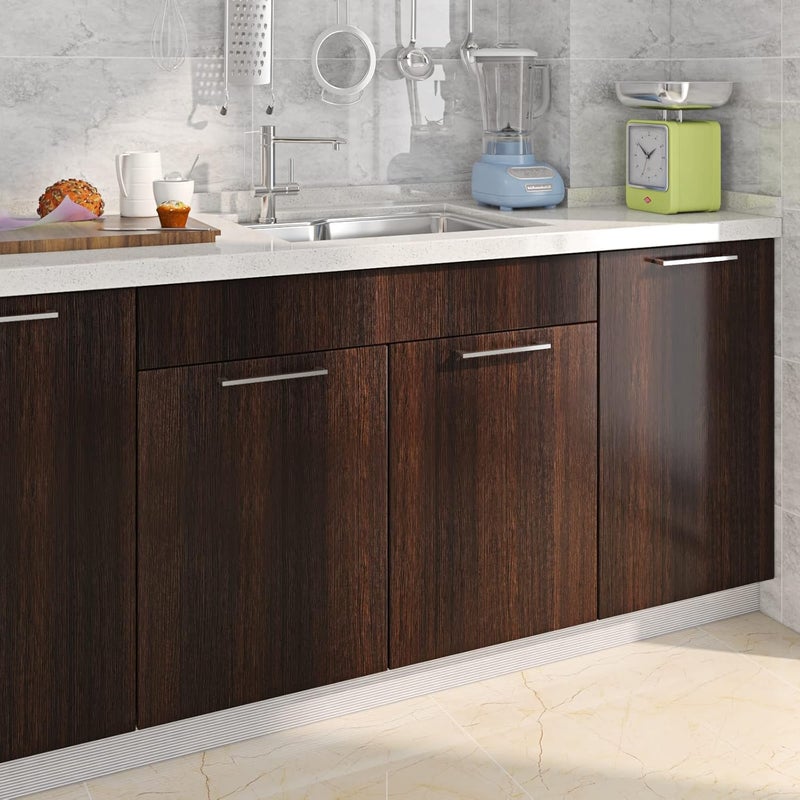 FunStick Brown Walnut Wood Contact Paper for Cabinets & Countertops - Waterproof, Peel & Stick, Rustic Wood Grain - Self-Adhesive, Removable - Thick, 15.8"x78.8" - Image 2