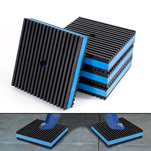 LBG Products Anti Vibration Pads3 X 3 X 78 Heavy Duty Blue EVA Rubber Anti Vibration Isolation Pad for Air CompressorWasher and DryerHVACTreadmillsAir Conditioner AccessoriesPack of 4 - Image 1