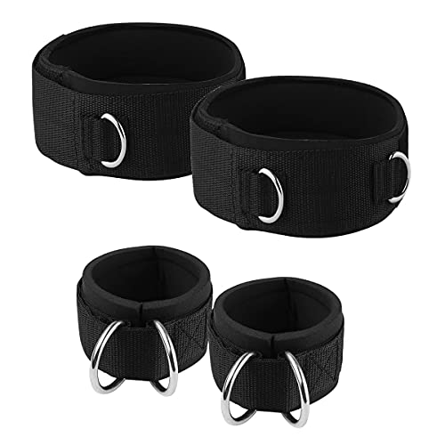 Vishusju Thigh Straps Ankle Cuffs Adjustable Neoprene Padded Cable Machines Legs Exercise Attachment Gym Workout - Image 1