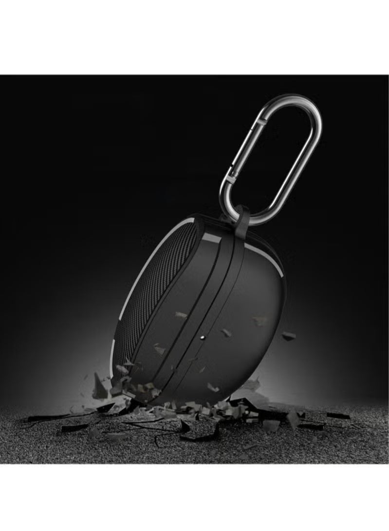 Compatible with Sony WF1000XM5 Case, Shockproof TPU Protective Cover with Hook (Carbon Fiber Black) - Image 5