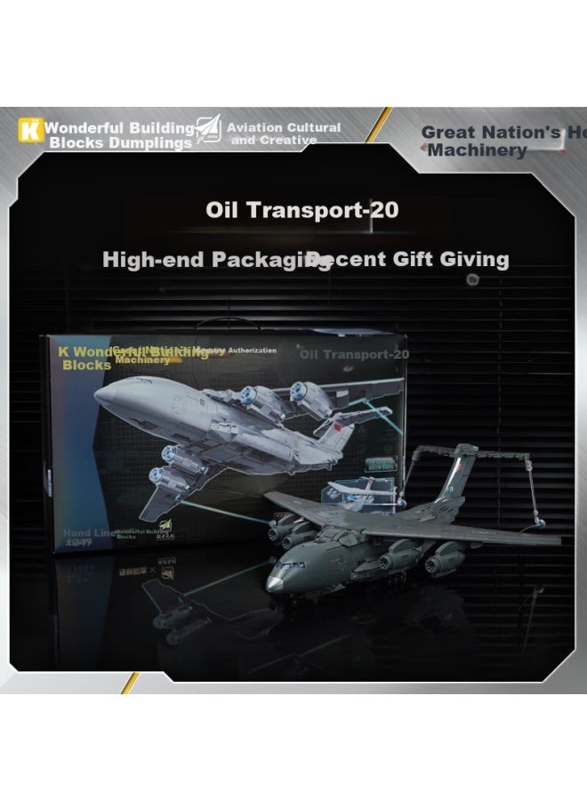Keeppley Military Aircraft Building Blocks Toy Large Model Birthday Gift For Men - Oil Transport 20 Aircraft 23034 - Image 1