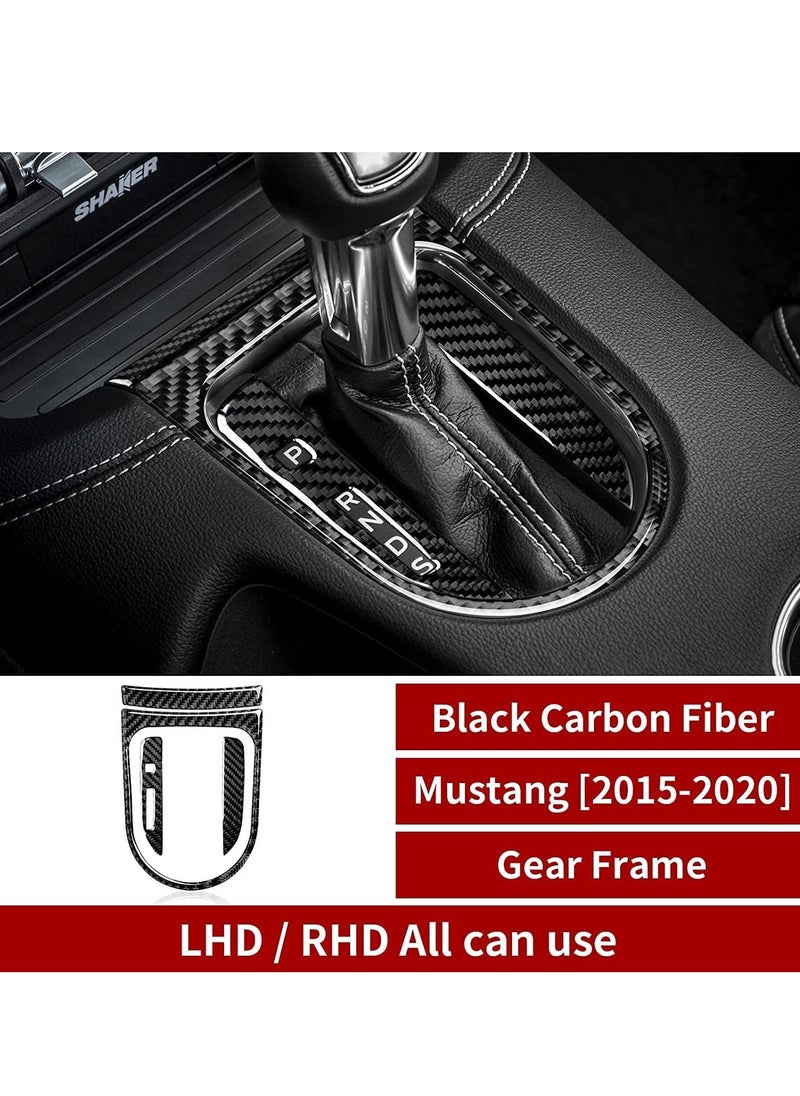 KASTWAVE - Carbon Fiber Car Shift Panel for Ford Mustang GT 2021 2020 2019 2018 2017 2016 2015, Car Interior Modification Accessories Decorative Sticker, Frame Cover Interior Sticker Decal - Image 1