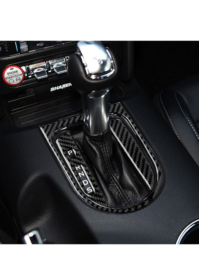 KASTWAVE - Carbon Fiber Car Shift Panel for Ford Mustang GT 2021 2020 2019 2018 2017 2016 2015, Car Interior Modification Accessories Decorative Sticker, Frame Cover Interior Sticker Decal - Image 1