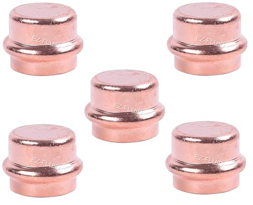 EZ-FLUID EZFLUID Plumbing 34 Press Copper End Cap Pressure Copper Fittings with ProPress Press Fitting Connection for ResidentialCommercial5 - Image 3